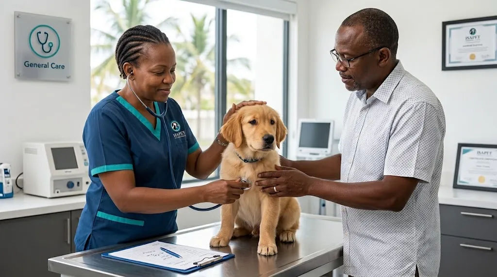 First veterinary visit for a new pet