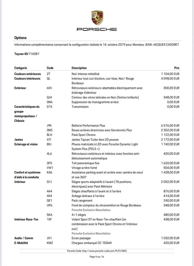 Porsche Taycan Batterie Performance 4S - 2020 - Joinsteer - #6