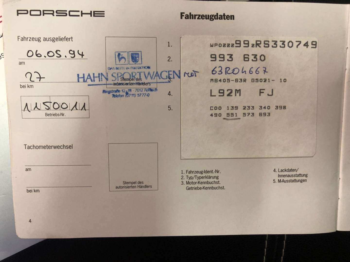 Porsche 993 Carrera - 1994 - Joinsteer - #13