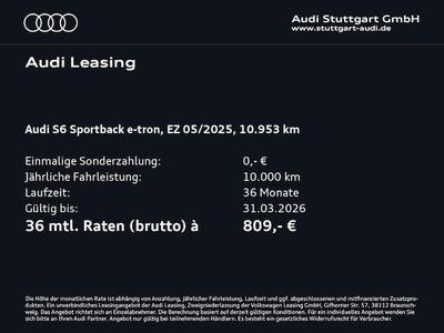 Audi S6 Sportback E-tron E-tron
