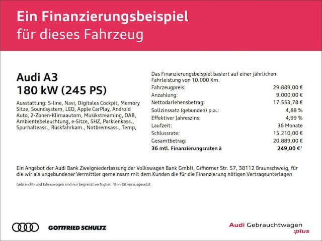 Audi A3 Sportback TFSI E S Line 45 TFSI E 245 ch S Tronic - 2022 - Joinsteer - #2