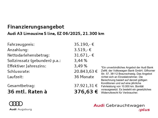 Audi A3 S Line TFSI S Tronic - 2025 - Joinsteer - #4