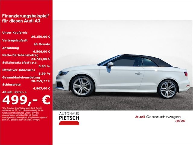 Audi A3 Cabriolet Sport 1.4 TFSI Cylinder On Demand Ultra S Tronic - 2017 - Joinsteer - #1