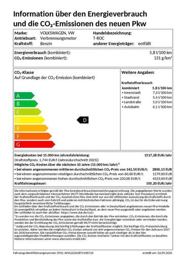 Volkswagen T-Roc 1.5 ETSI — photo 13