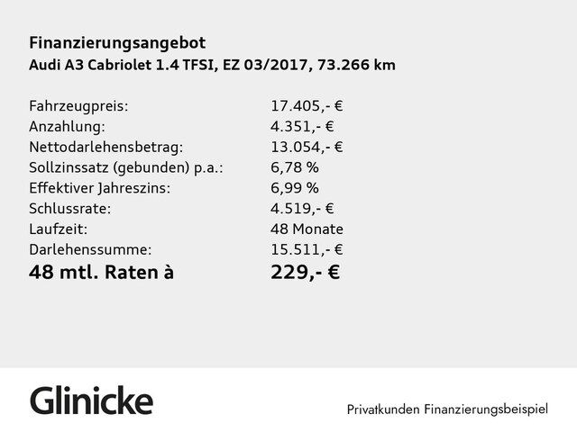 Audi A3 Cabriolet 1.4 TFSI 6-Gang - 2017 - Joinsteer - #2