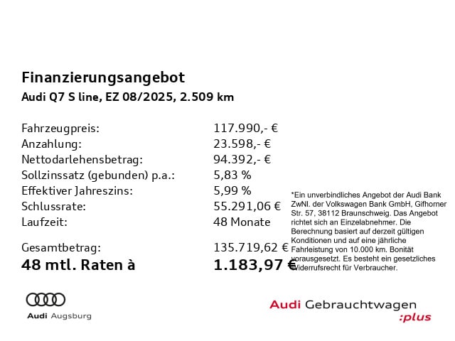 Audi Q7 SUV TFSI E S Line 60 TFSI E Quattro 360490 KW(PS) Tiptronic - 2025 - Joinsteer - #4
