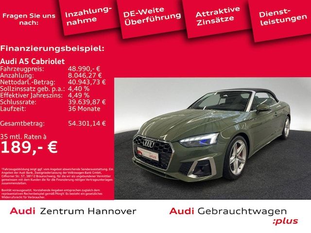 Audi A5 Cabriolet S Line 40 TDI 150204 KW(PS) S Tronic - 2024 - Joinsteer - #1