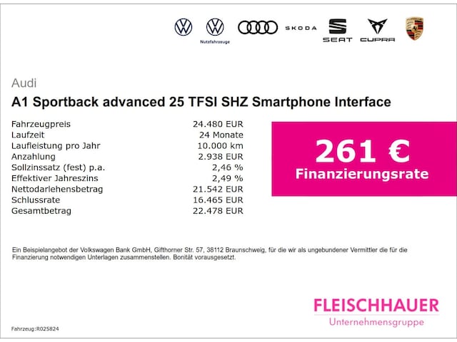 Audi A1 Sportback Advanced 25 TFSI S Tronic - 2025 - Joinsteer - #3