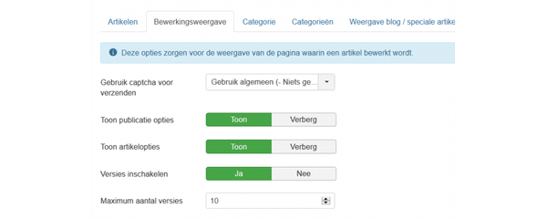 Versiebeheer van Joomla-artikelen