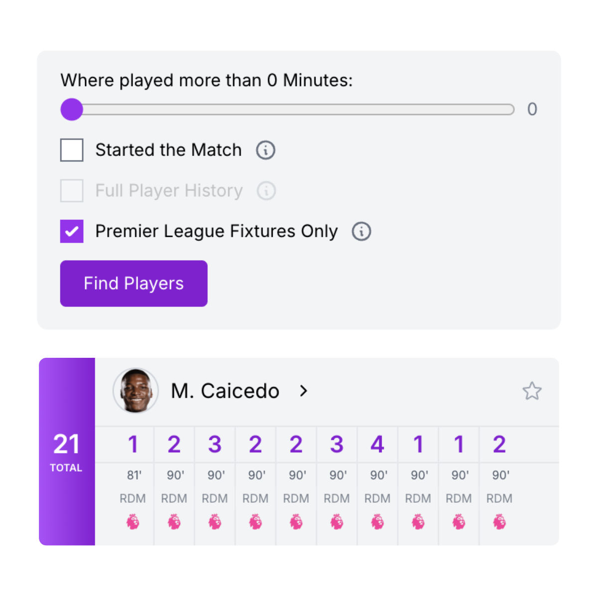 Player Stats Prop Tool - Detailed Info + League Filter