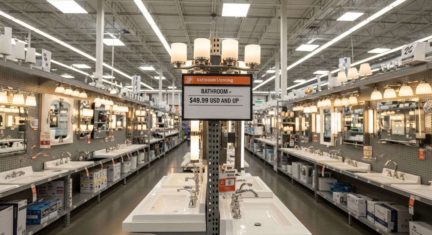 home depot bathroom lighting