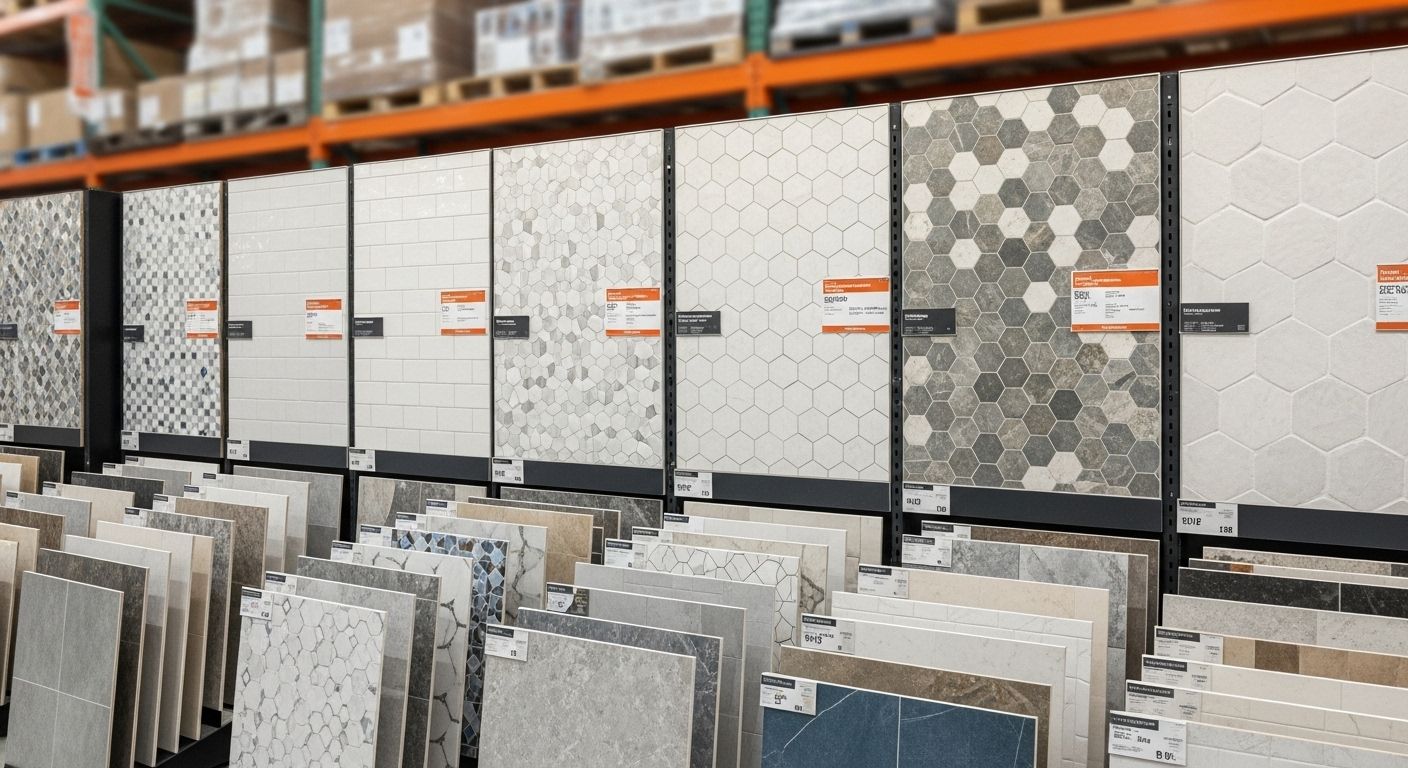 home depot bathroom tile