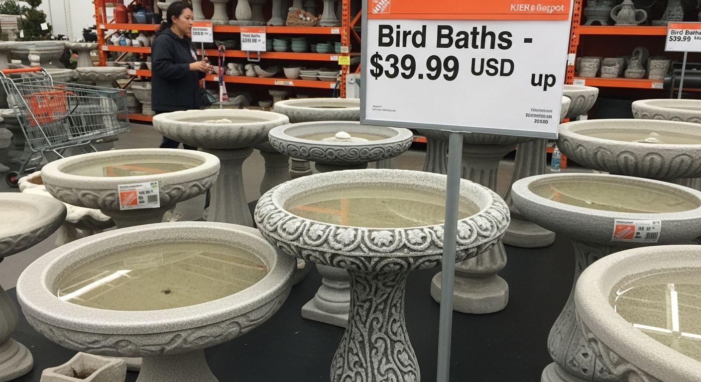 home depot bird bath
