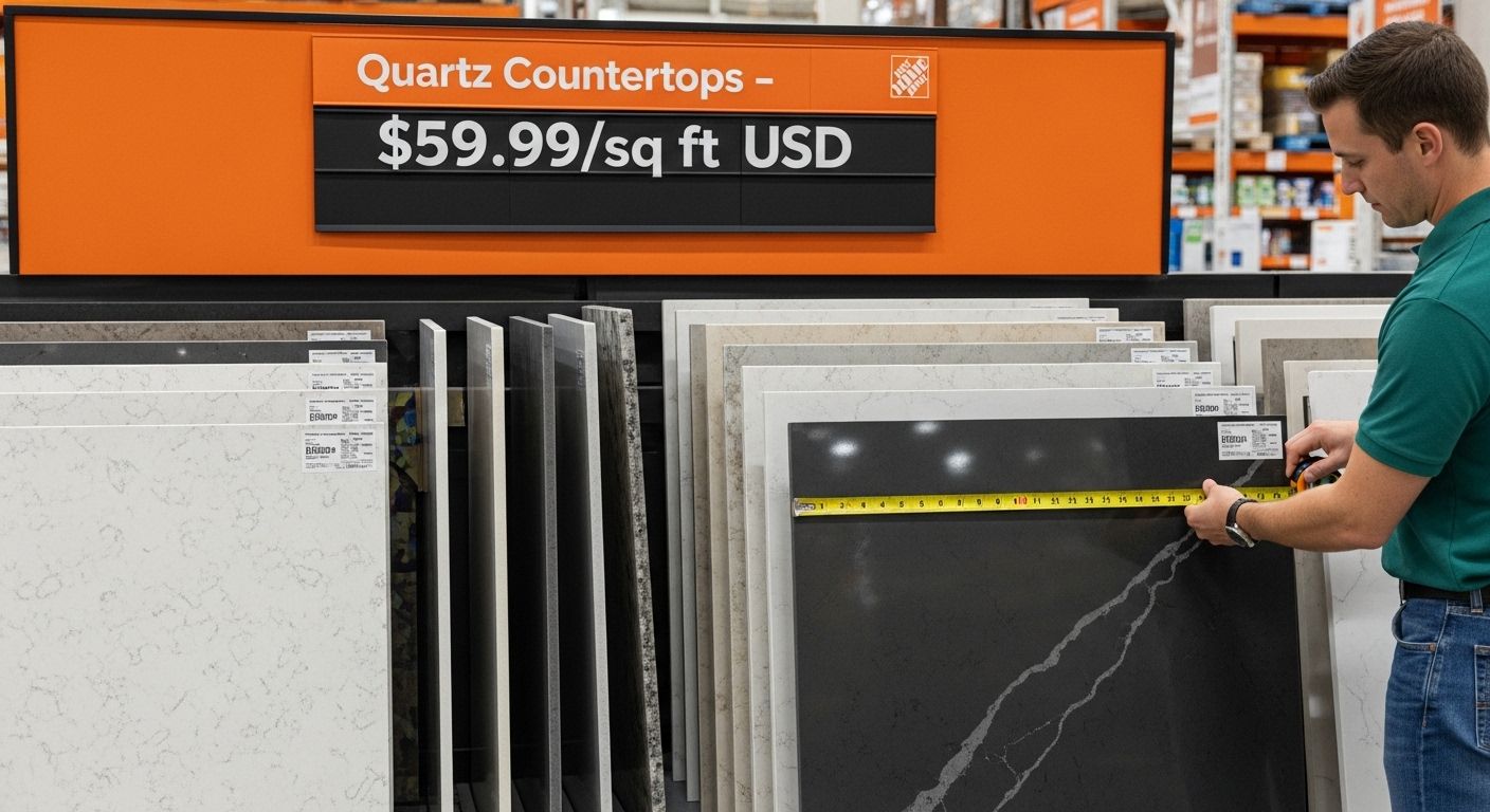 home depot quartz countertops