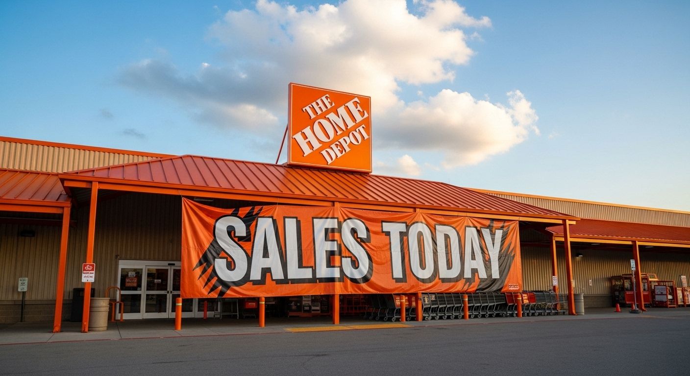 home depot sales today clearance aisle with discounted tools and paint