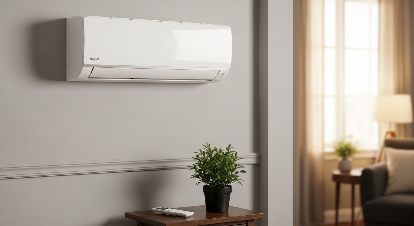 minisplit home depot installation in modern living room