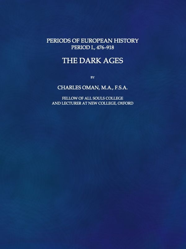Book cover for The Dark Ages, 476-918