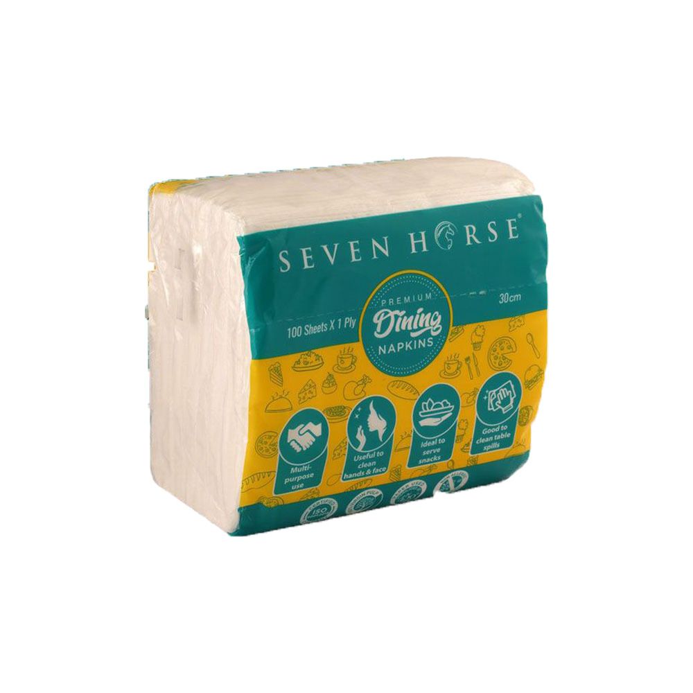 SEVEN HORSE PREMIUM DINING NAPKINS 100 SHEETS 30CM TISSUES BUY 2 GET 1