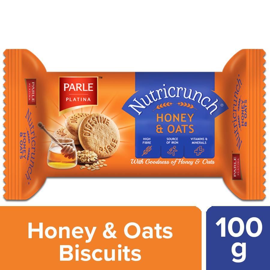 PARLE PLATINA NUTRICRUNCH HONEY & OATS COOKIES 100 G