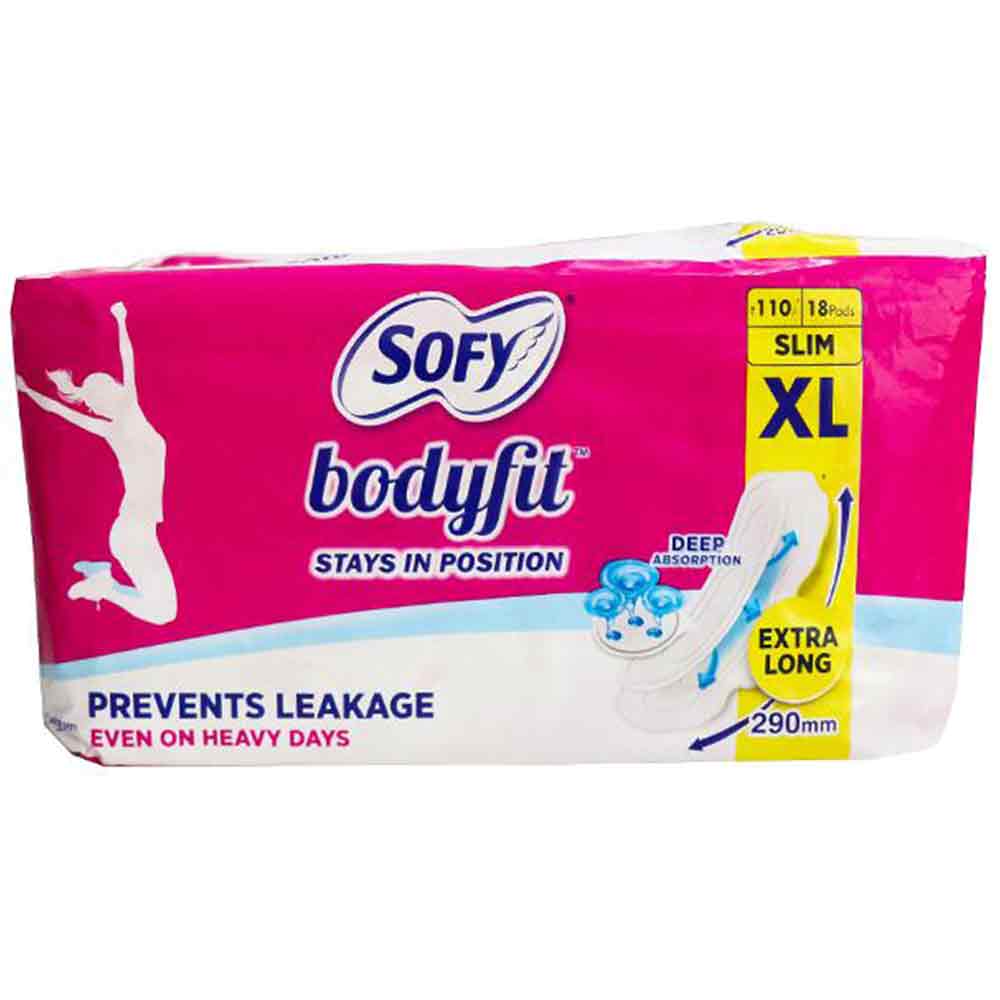 SOFY BODYFIT STAY IN POSITION SLIM XL 290MM 18 PADS