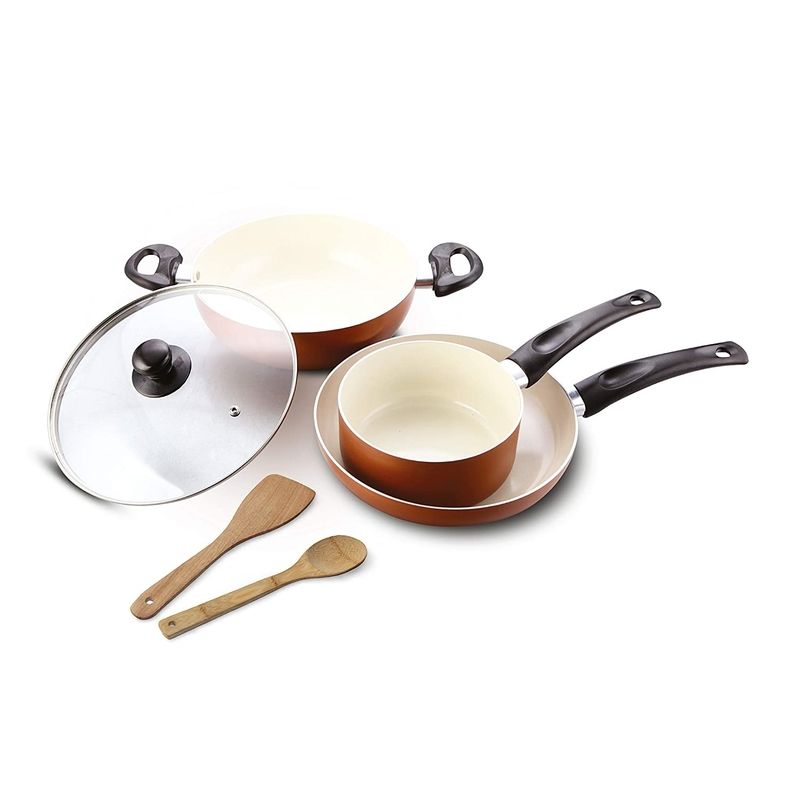 NONSTICK CERAMIC COOKWARE SET 7 PCS KSF464
