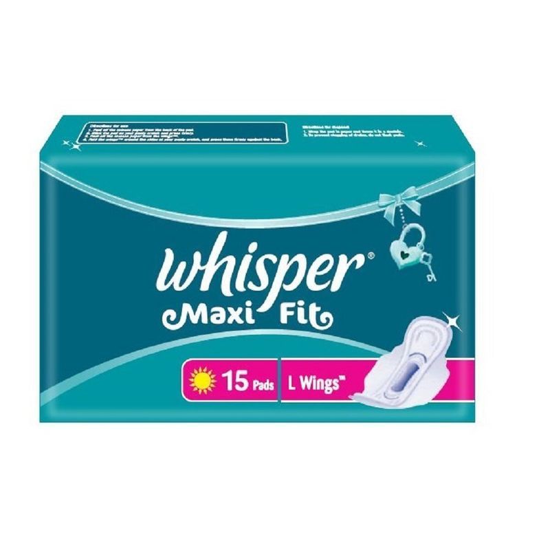 WHISPER MAXI FIT L WINGS 15 PADS