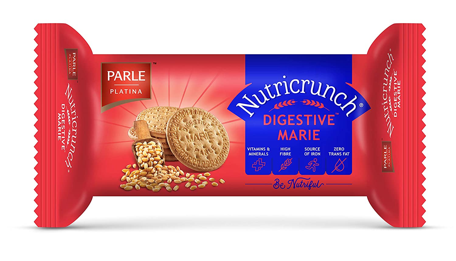 PARLE NUTRI CRUNCH DIGESTIVE MARIE BISCUITS 100GM 100G