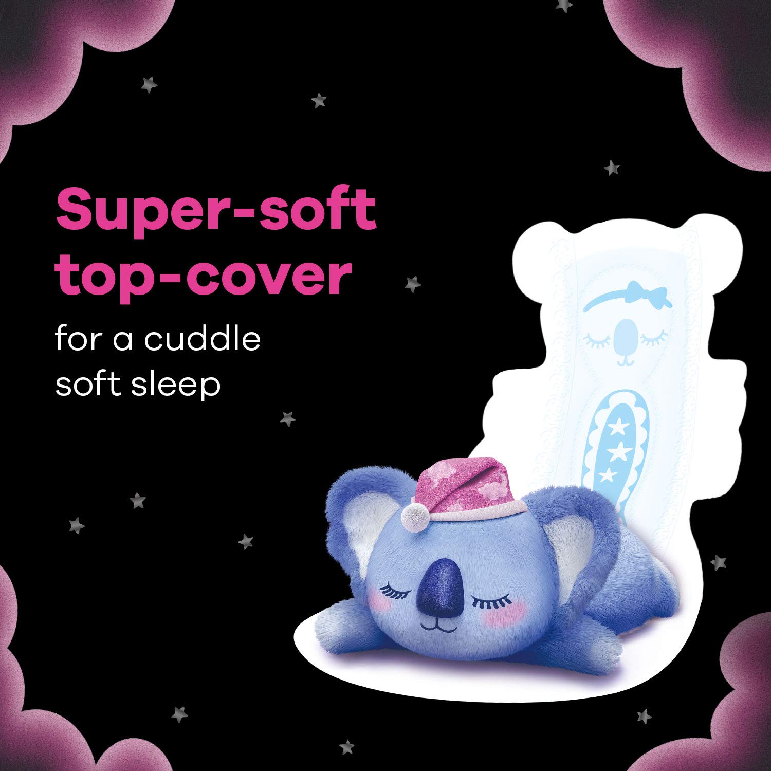 WHISPER BINDAZZZ NIGHTS KOALA SOFT XXL+5PADS 360MM