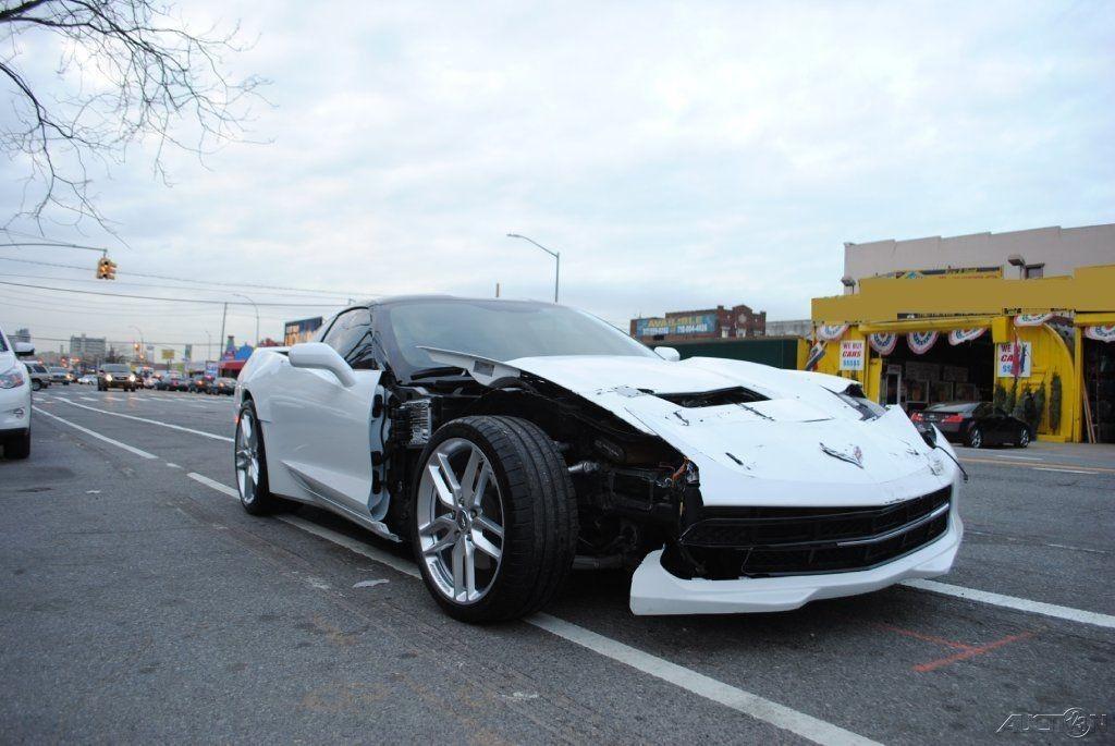 2015 Chevrolet Corvette Stingray C7 White Wrecked