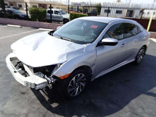 Front hit 2017 Honda Civic LX Hatchback repairable for sale