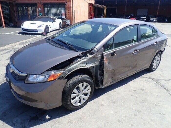 low miles 2012 Honda Civic LX repairable for sale