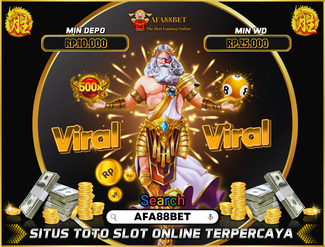 AFA88BET: Slot Zeus Gacor Deposit Pulsa & QRIS Modal 10 Ribu Pasti JP image 1