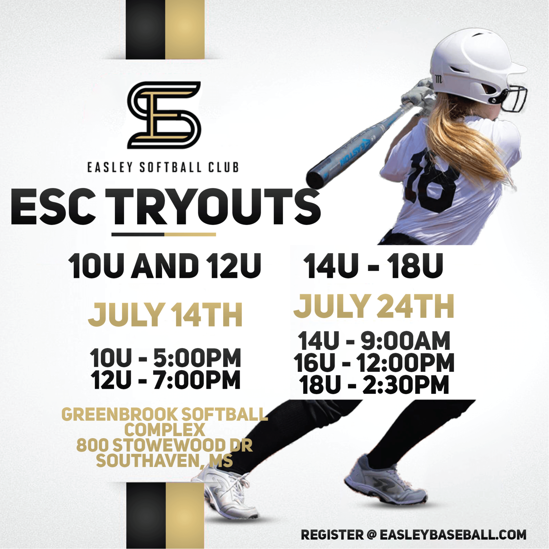 2021 Easley Softball Club Tryouts