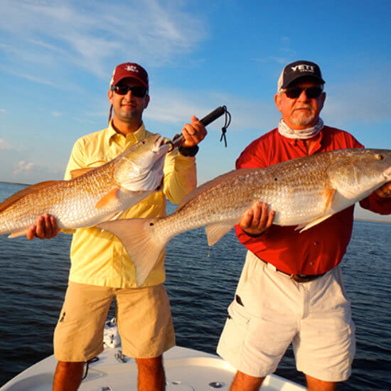 Catch redfish while inshore fishing in Venice, LA.