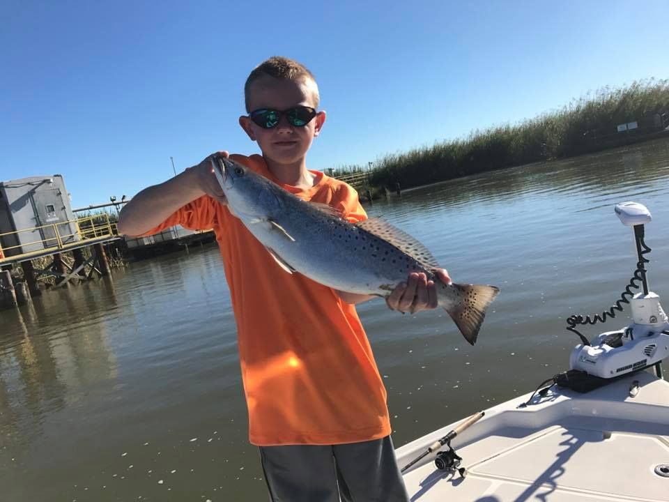 Speckled trout inshore fishing charter in Venice, Louisiana