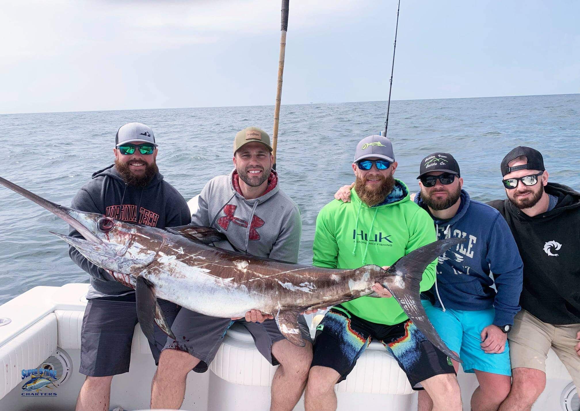 Deep sea fishing charter for swordfish