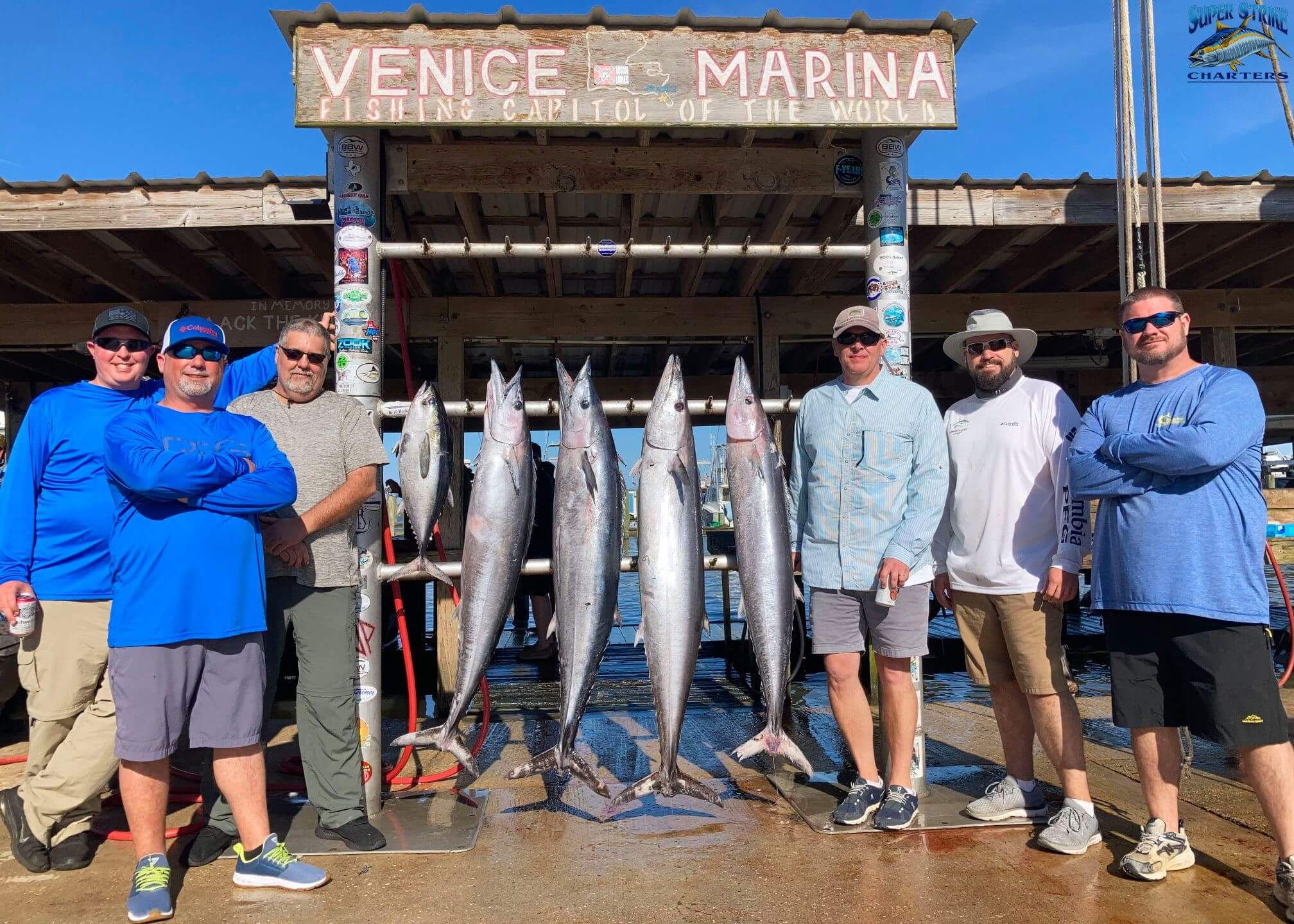 Wahoo caught on fishing charter in Venice, Louisiana