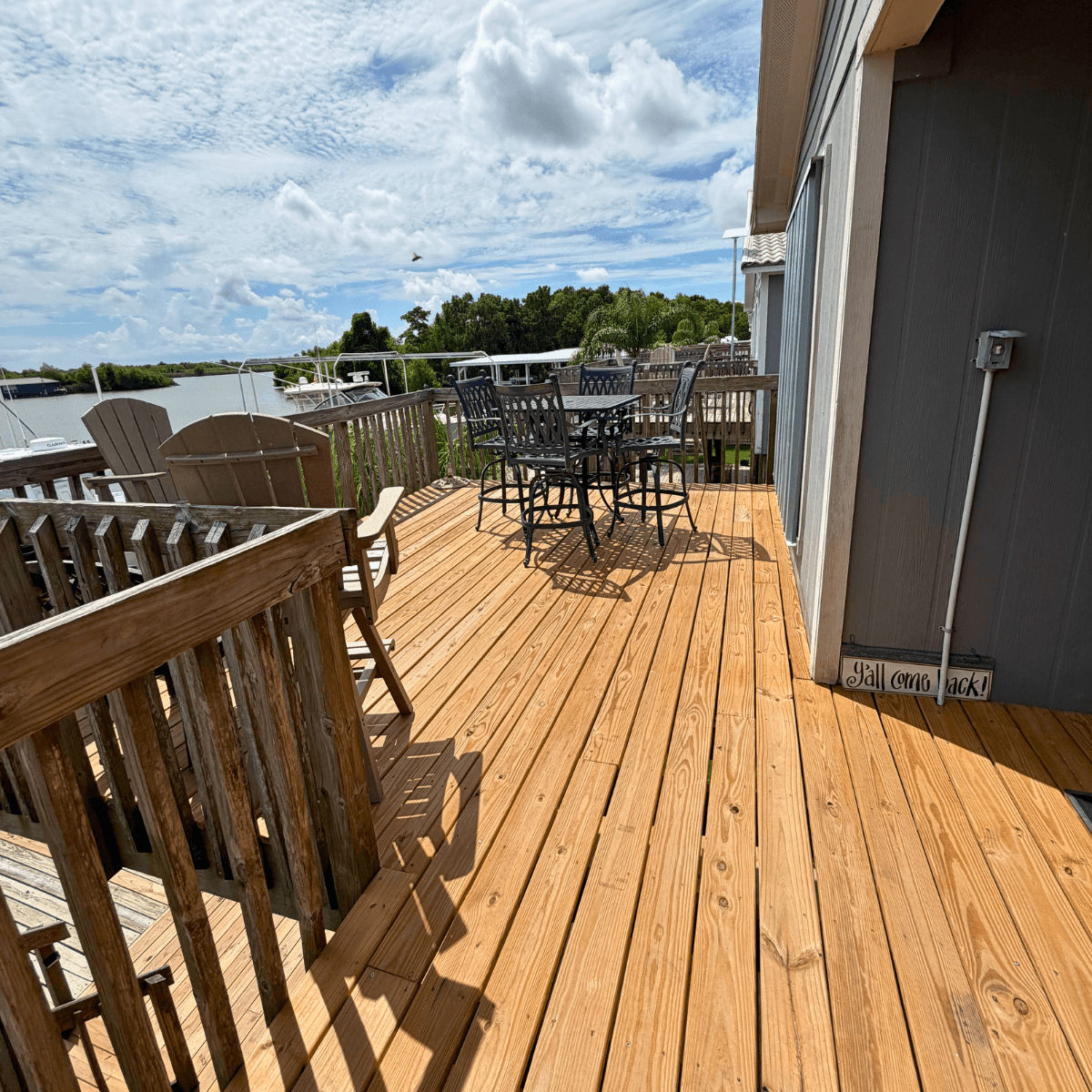 Cypress Cove Condo 310B Back Deck at condo Venice LA