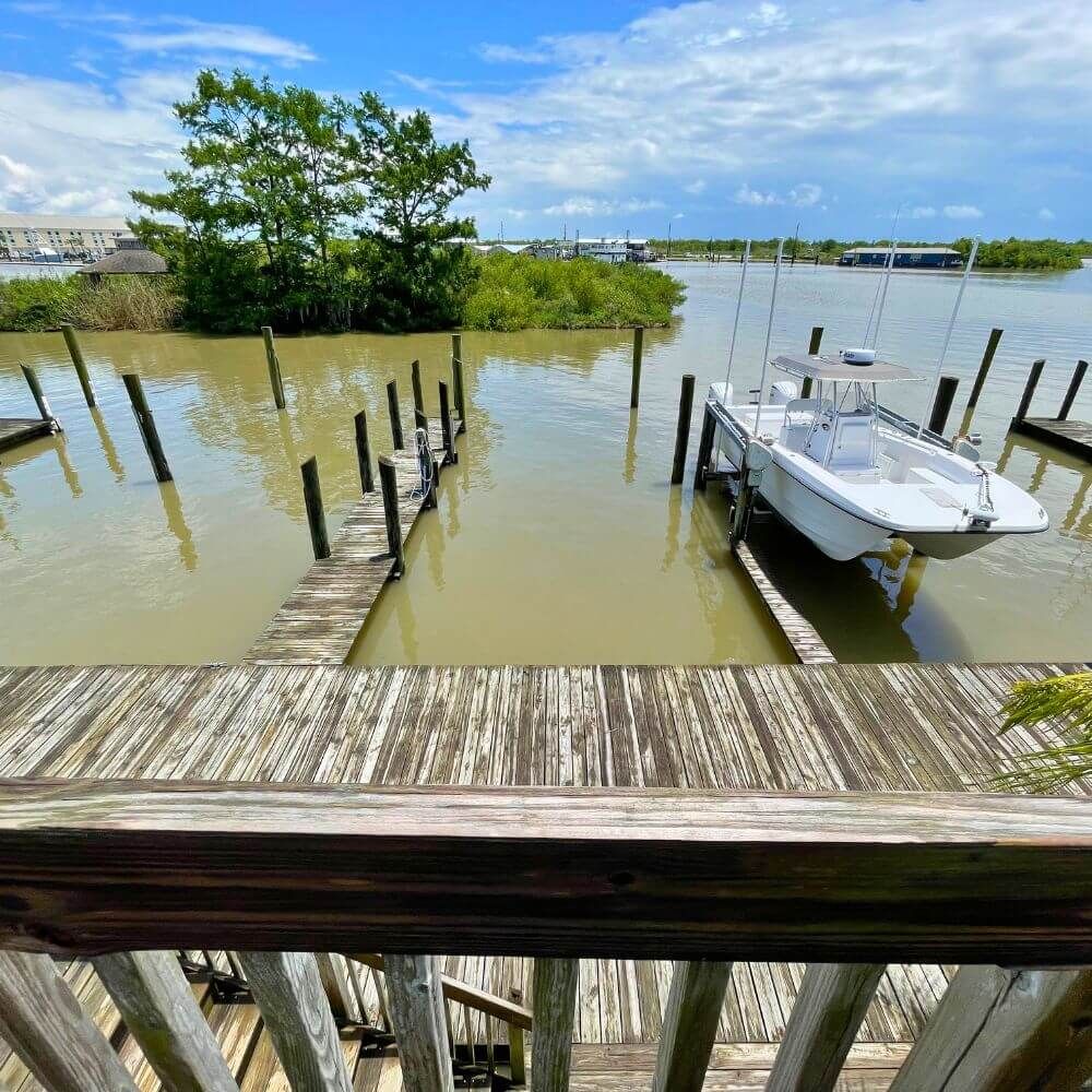 Cypress Cove Condo 310B view from dock Venice LA