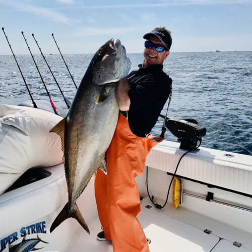 Catch amberjack on a deep sea fishing charter