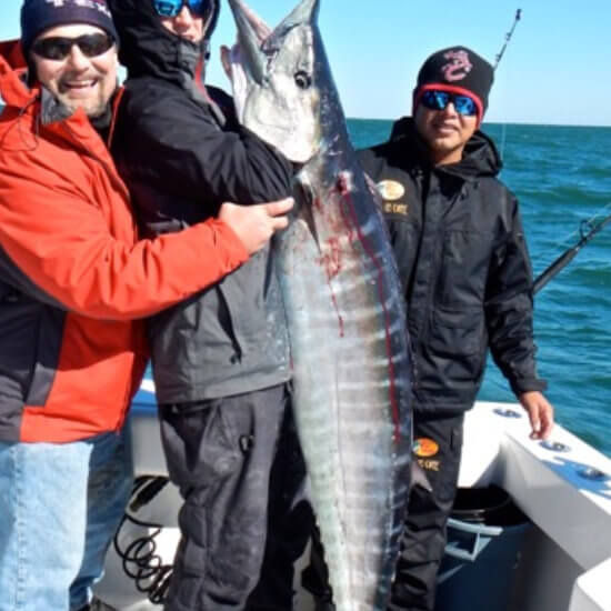 Wahoo caught on deep sea fishing charter in Venice, LA