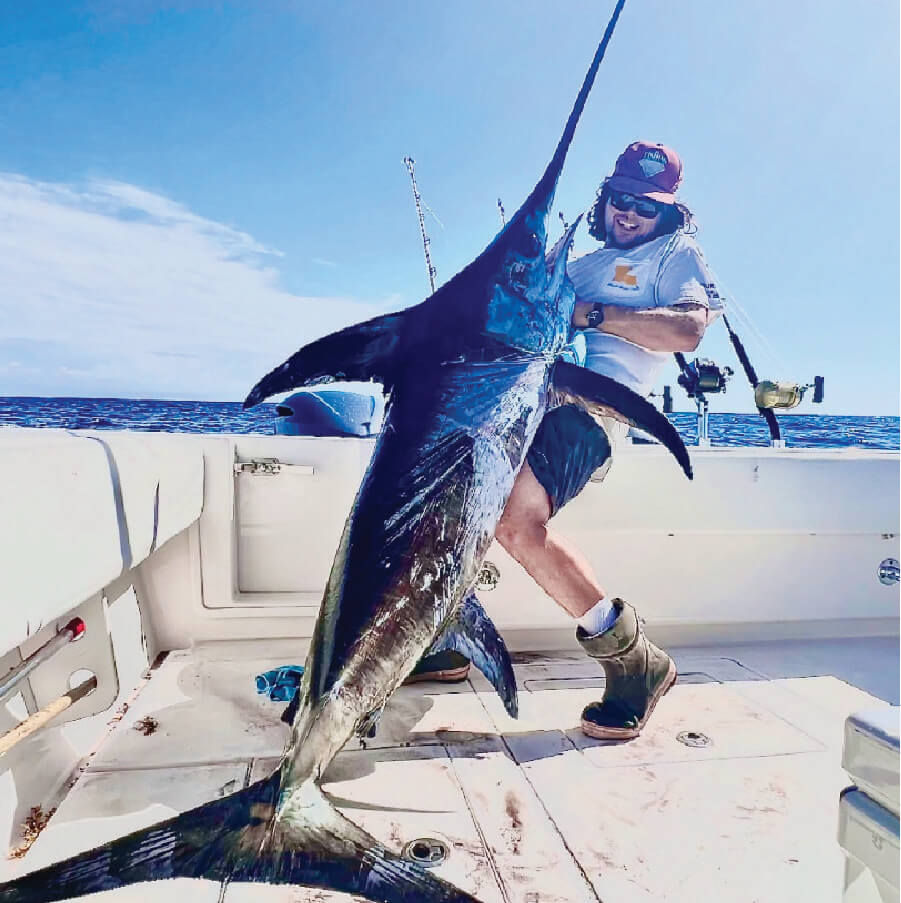 Deep sea fishing charter swordfish