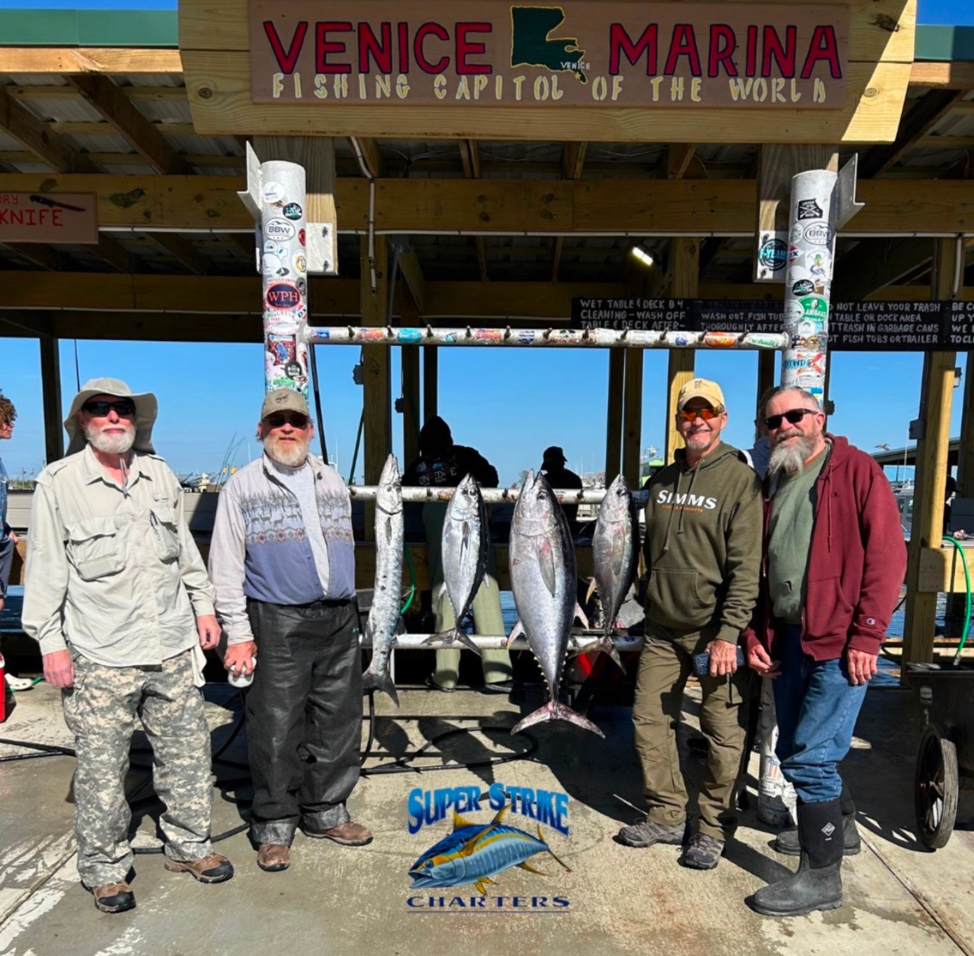 Four fish caught in the Gulf of Mexico