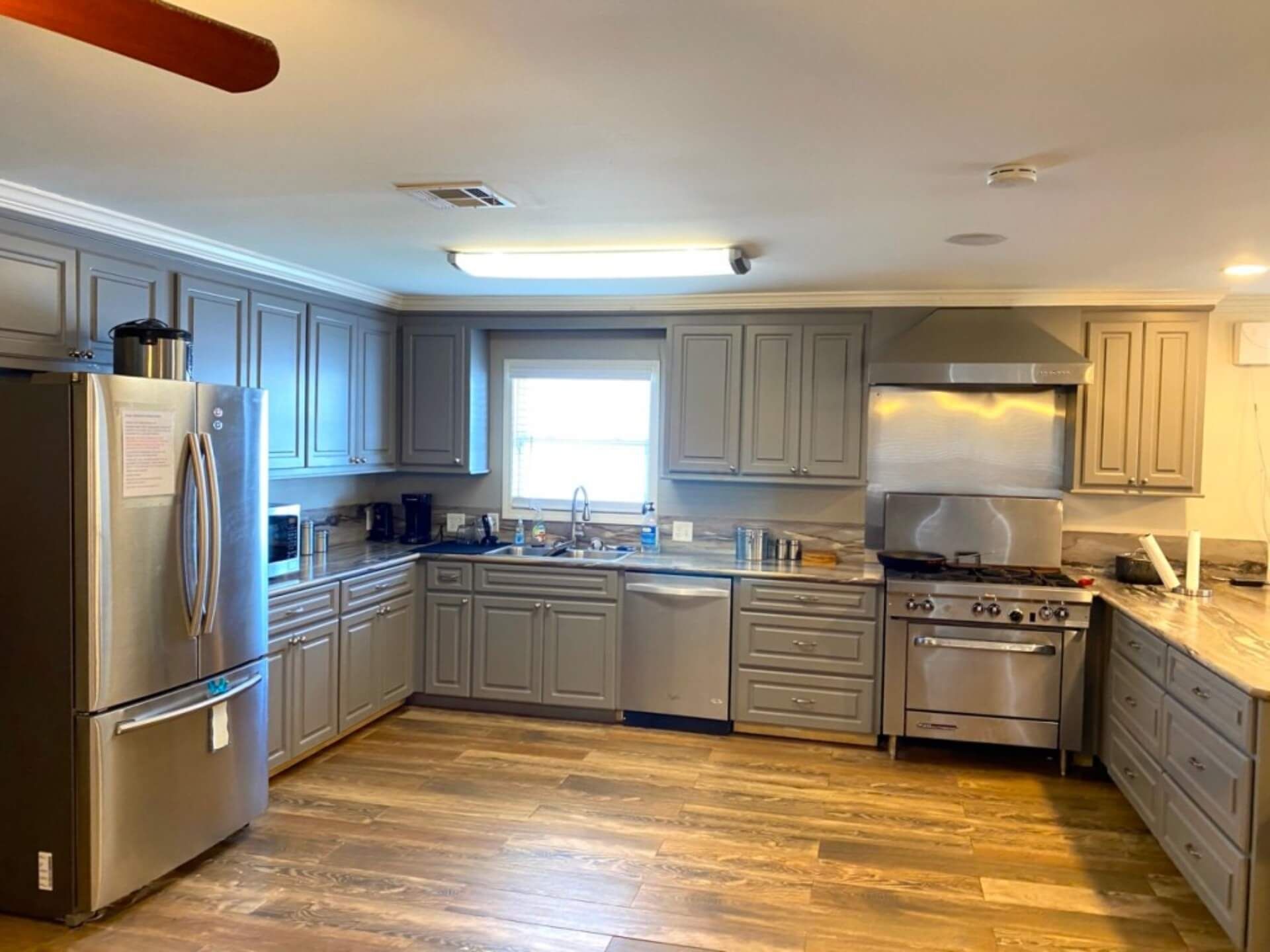 Amenities inside houseboat in Venice, Louisiana