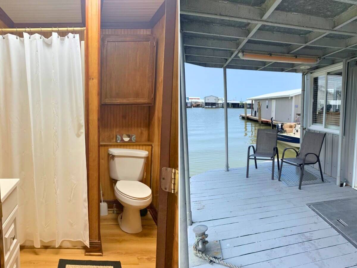 Joat 4 Bathroom & Deck: Venice, LA Houseboat Rentals