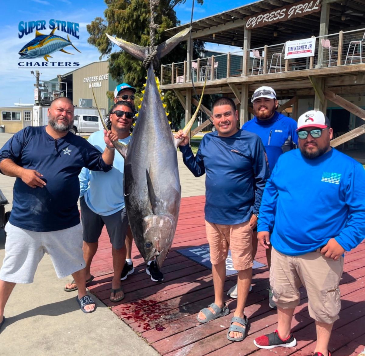 huge tuna hanging
