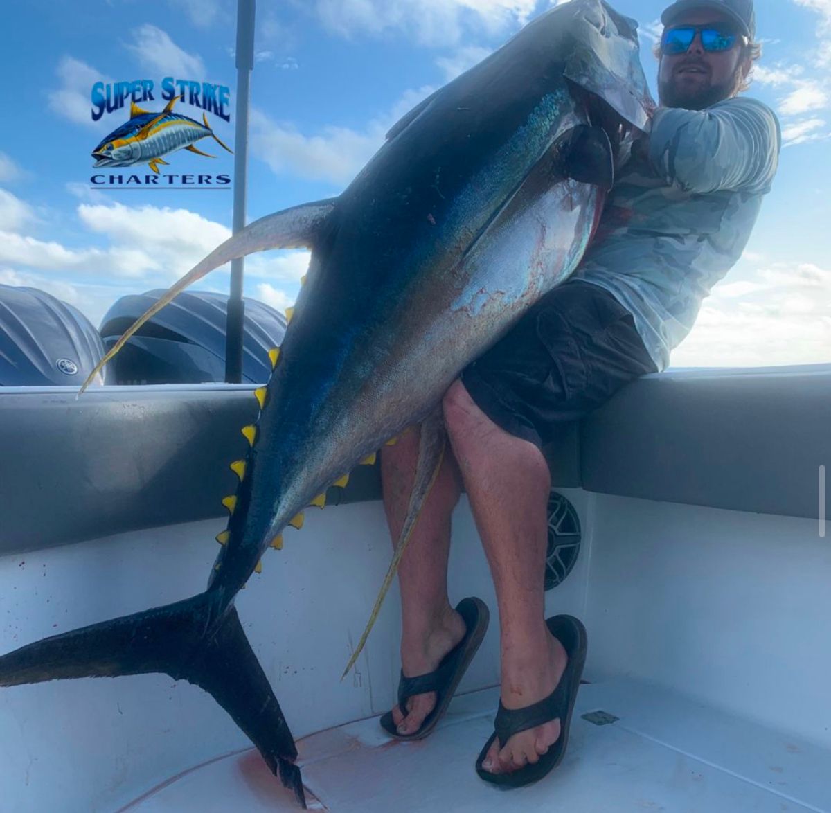 Posing with tuna