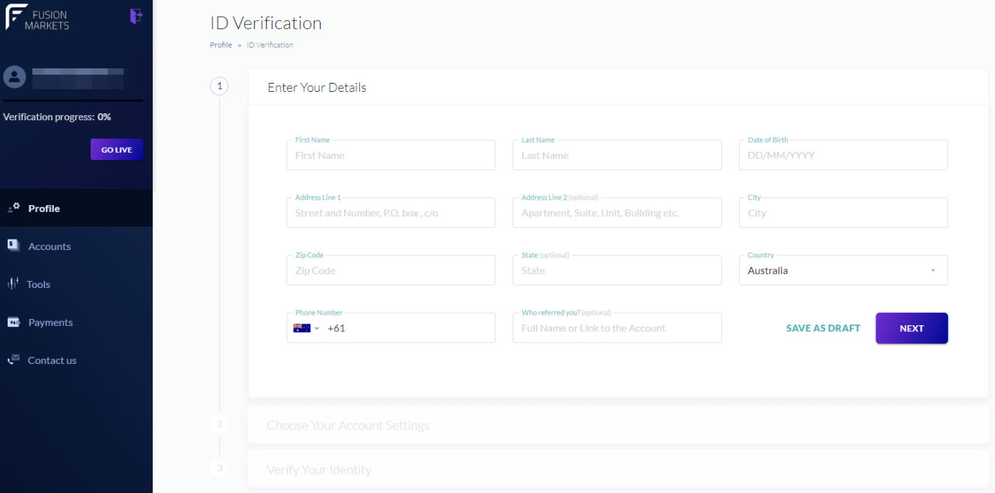 fusion-markets-review-account-opening