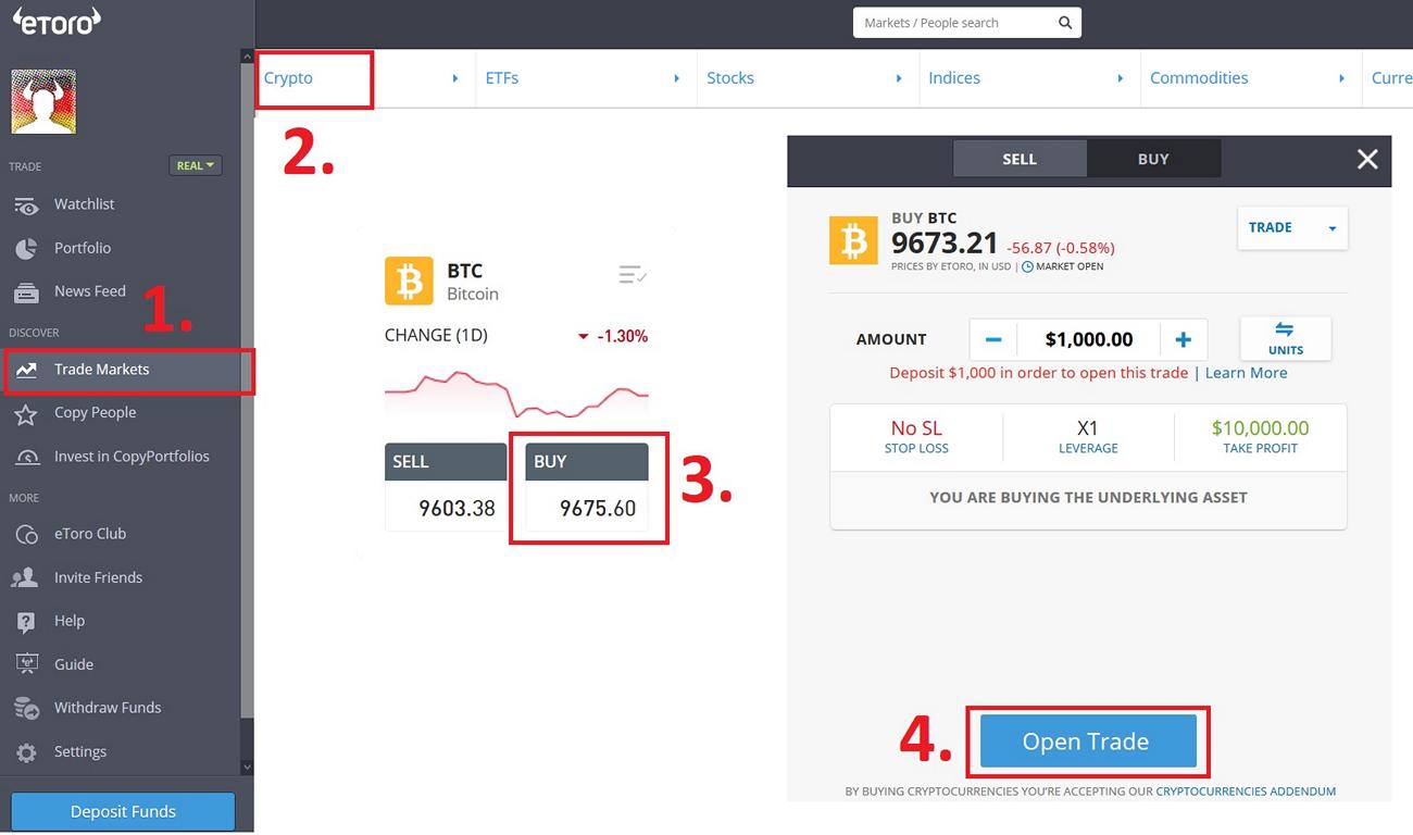 Buy bitcoin via eToro