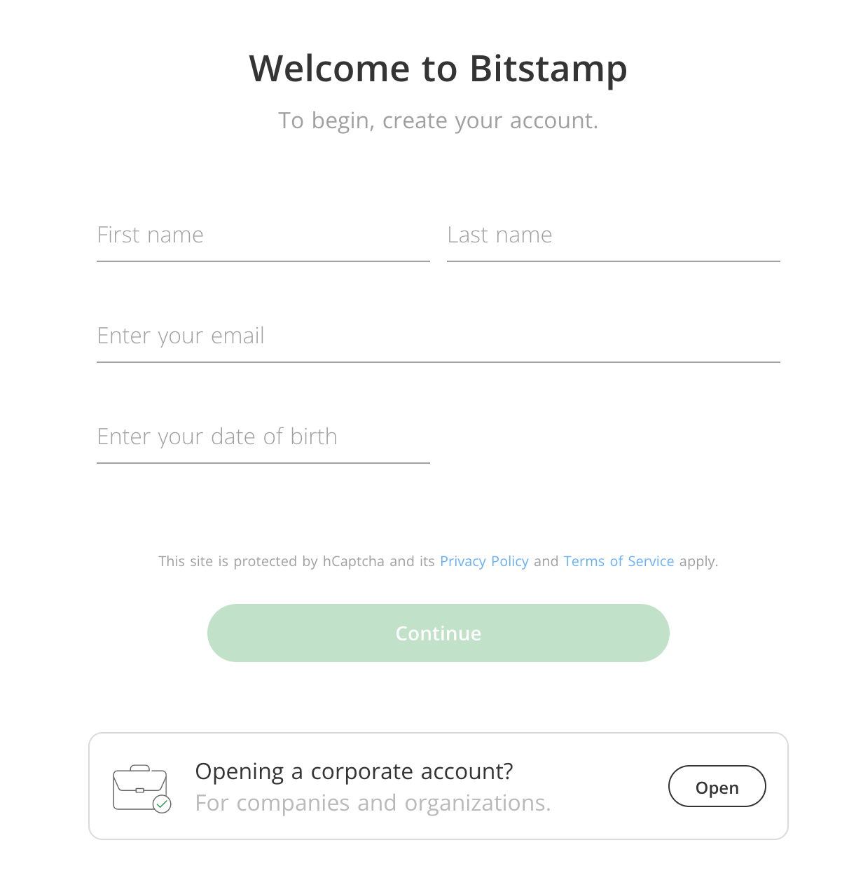 open account bitstamp